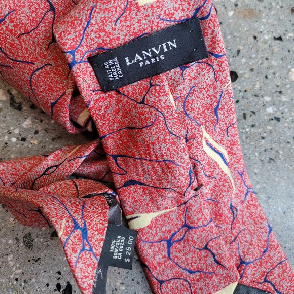 3/$20 - LANVIN Paris 100% silk tie. - Picture 4 of 4